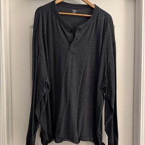 St. John's Bay Charcoal Long Sleeve Henley